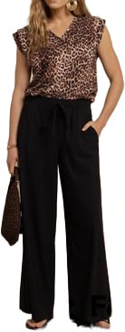 STUDIO ANNELOES - Leone leopard vneck top - 13959 - 9997 Multi color Oranje