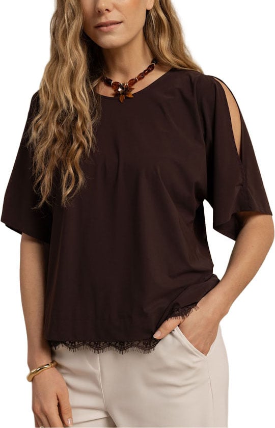 STUDIO ANNELOES - Shelly top - 13969 - 8700 Espresso Bruin