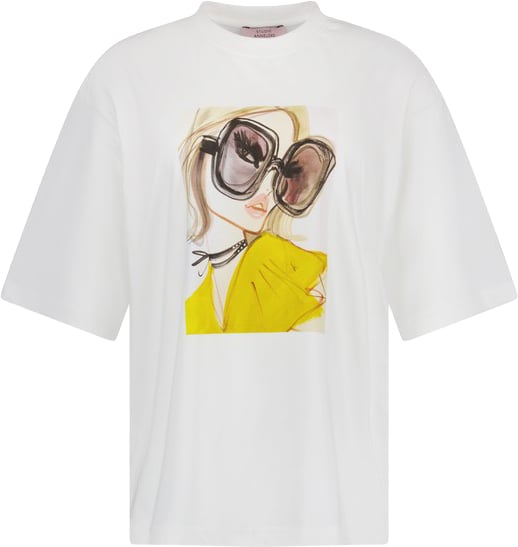 STUDIO ANNELOES - Astrid vos fiep t-shirt - 13985 - 1100 Off white Wit