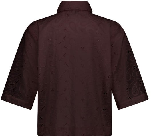 STUDIO ANNELOES - Nyra broderie blouse - 13997 - 8700 Espresso Bruin