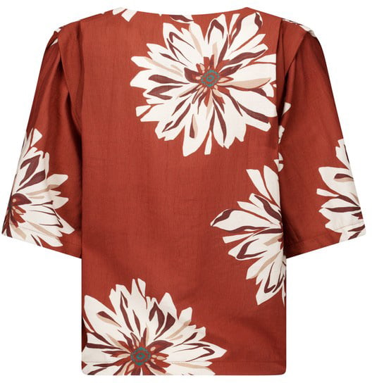 STUDIO ANNELOES - Maddi jane flower top - 14070 - 3301 Rust Beige