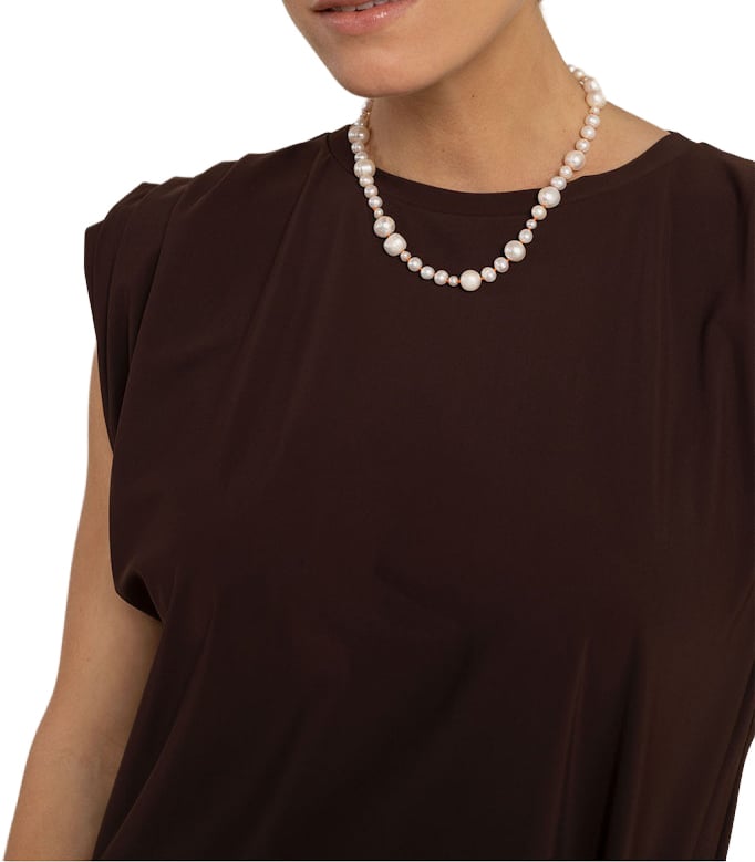 STUDIO ANNELOES - Pearl anniversary necklace - 14177 - 1100 Off white Wit