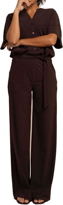 Studio Anneloes STUDIO ANNELOES - Maggie jumpsuit - 91542 - 8700 Espresso Bruin