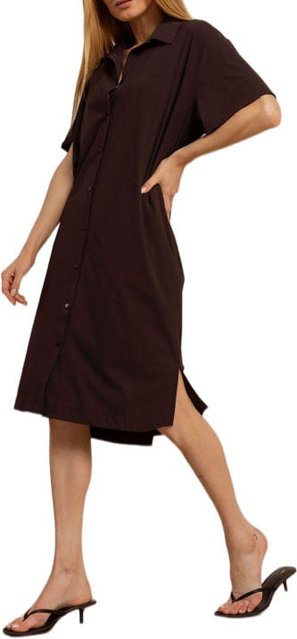 STUDIO ANNELOES - Louni blouse dress - 91543 - 8700 Espresso Bruin