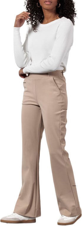 STUDIO ANNELOES - Flair bonded trousers - 94800 - 2200 Latte Bruin