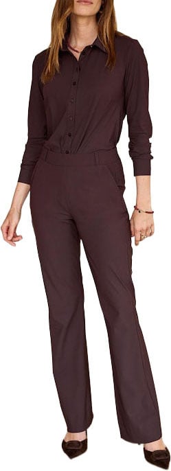 STUDIO ANNELOES - Flair Bonded trousers - 94800 - 8700 espresso Bruin