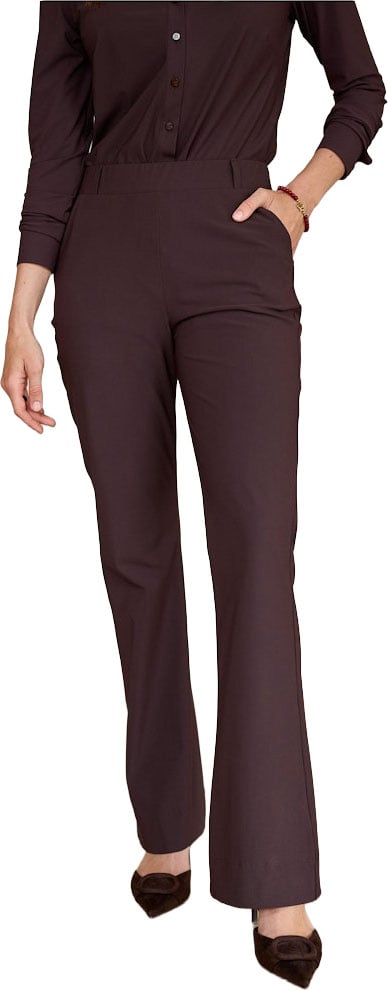 STUDIO ANNELOES - Flair Bonded trousers - 94800 - 8700 espresso Bruin