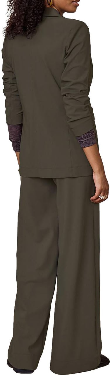 STUDIO ANNELOES - Lexie bonded trousers - 94801 - 7400 New army Groen