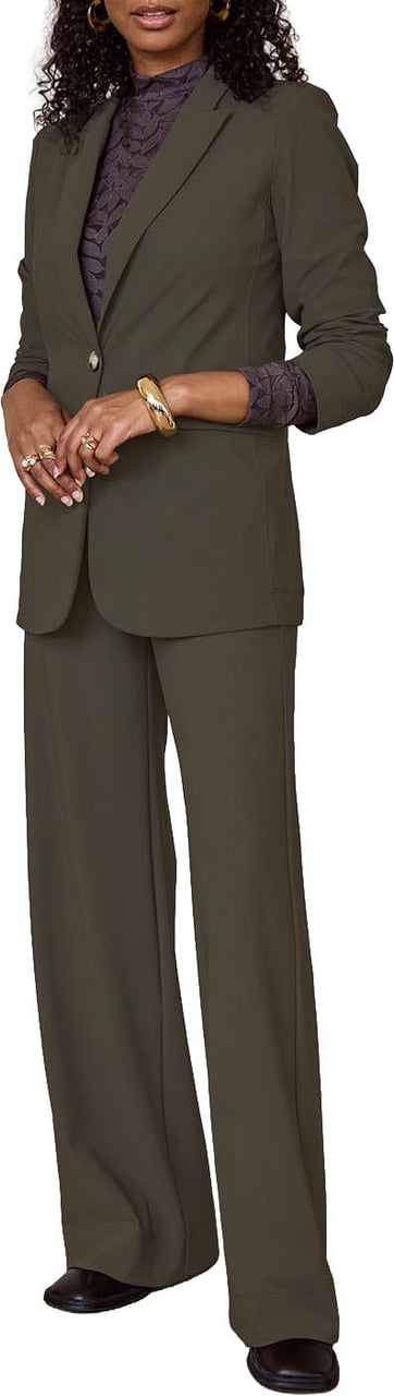 STUDIO ANNELOES - Lexie bonded trousers - 94801 - 7400 New army Groen