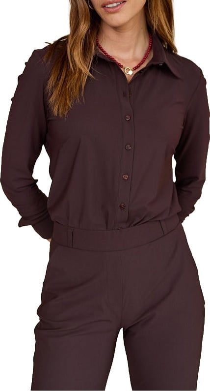 STUDIO ANNELOES - Poppy blouse - 94802 - 8700 Espresso Bruin