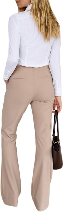 STUDIO ANNELOES - Flair long bonded trousers - 94812 - 2200 Latte Bruin