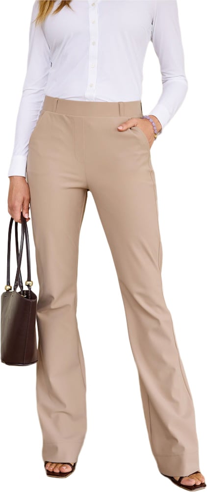 STUDIO ANNELOES - Flair long bonded trousers - 94812 - 2200 Latte Bruin