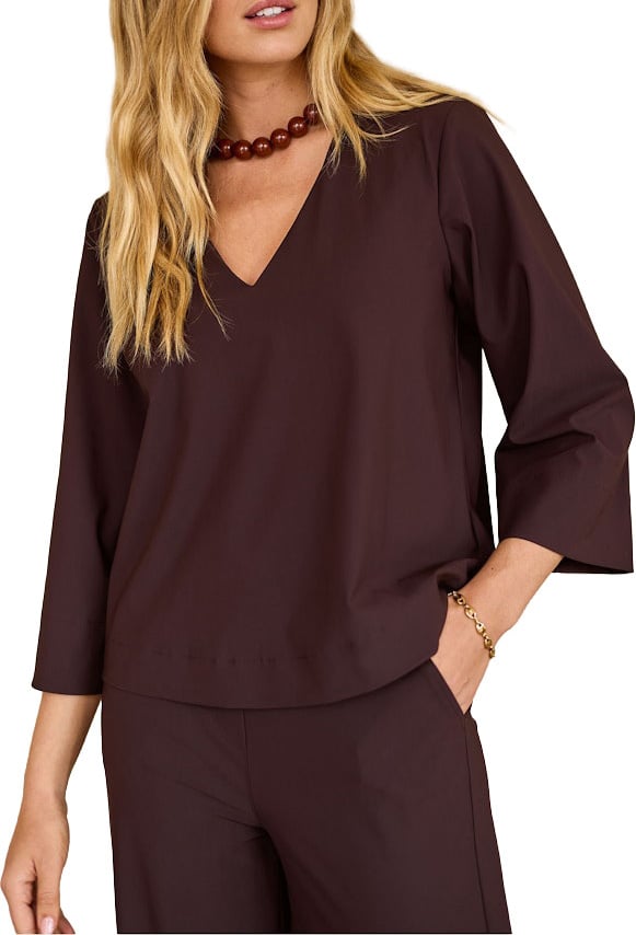 Studio Anneloes STUDIO ANNELOES - Cilou top - 94840 - 8700 Espresso Bruin