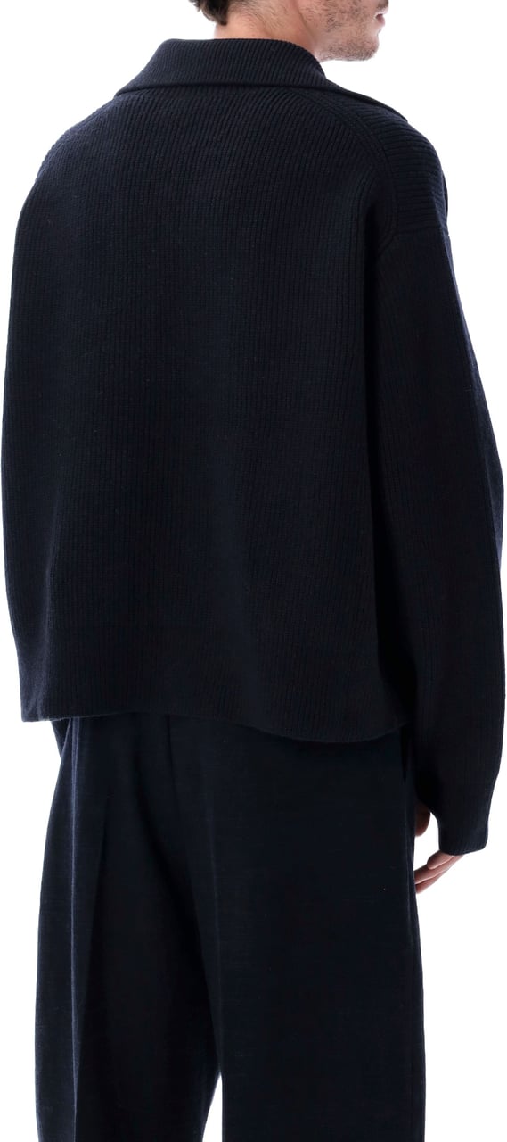 Studio Nicholson Nash Polo Darkest Navy Blauw