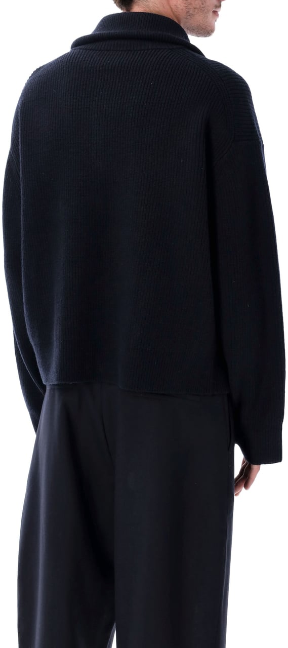 Studio Nicholson Sandos Cardigan Darkest Navy Blauw