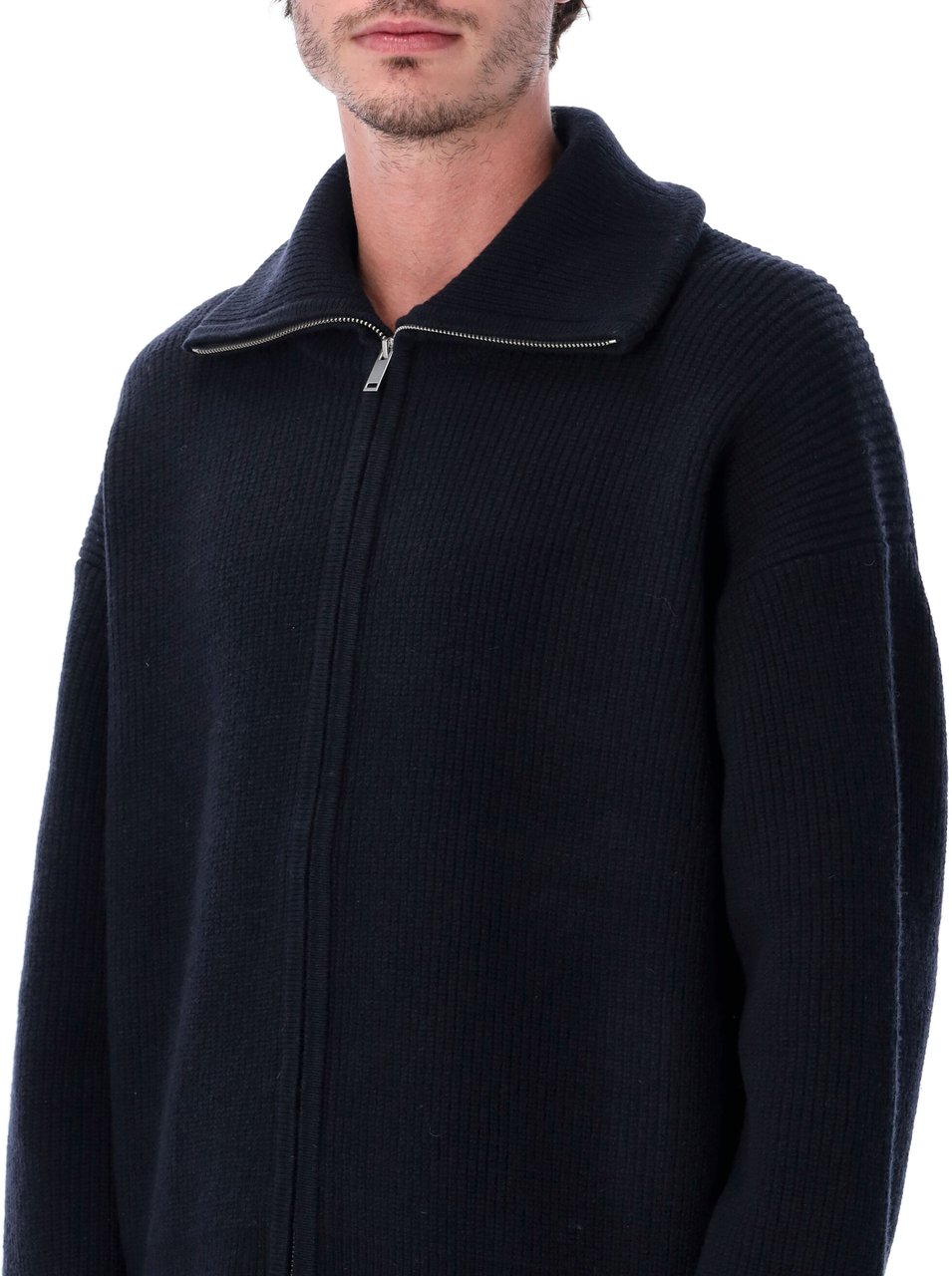 Studio Nicholson Sandos Cardigan Darkest Navy Blauw