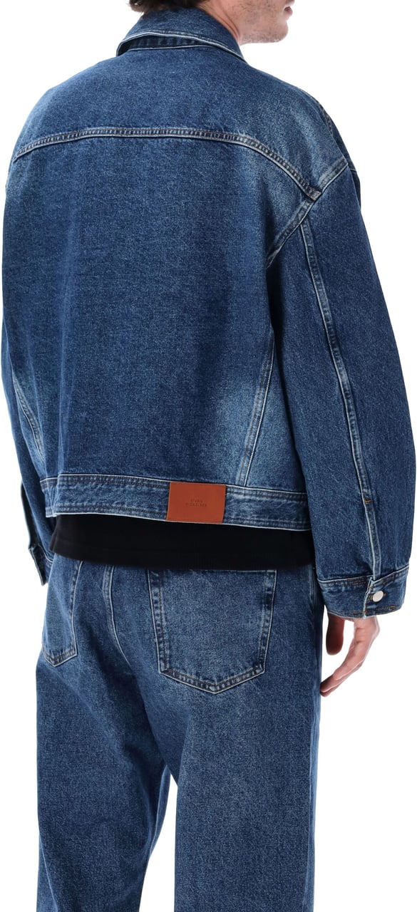 Studio Nicholson Denim Jkt Warn Wash Indigo Blauw
