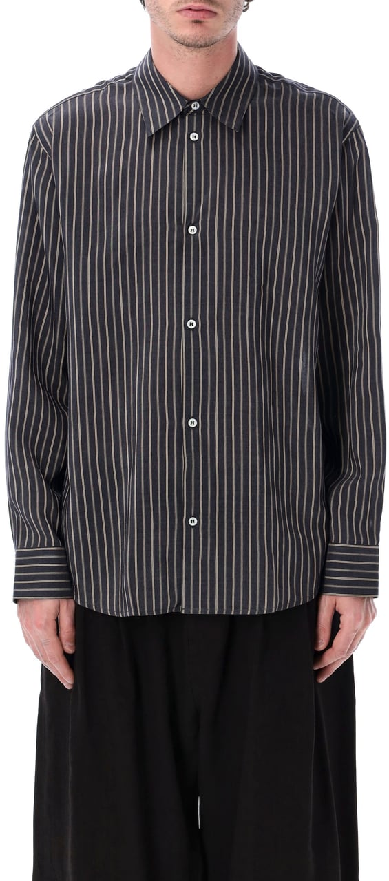 Studio Nicholson Over Stripes Shirt Blu Navy