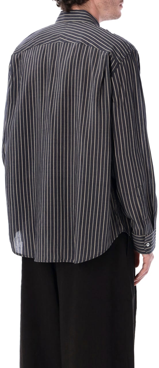 Studio Nicholson Over Stripes Shirt Blu Navy