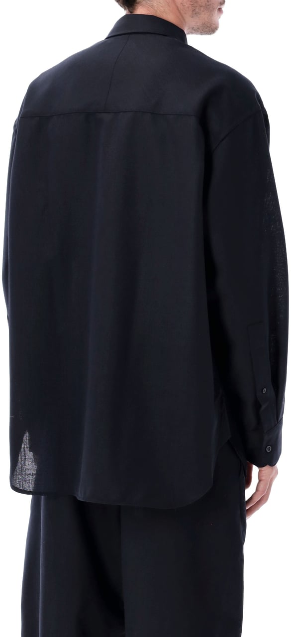 Studio Nicholson Jude Shirt Darkest Navy Blauw