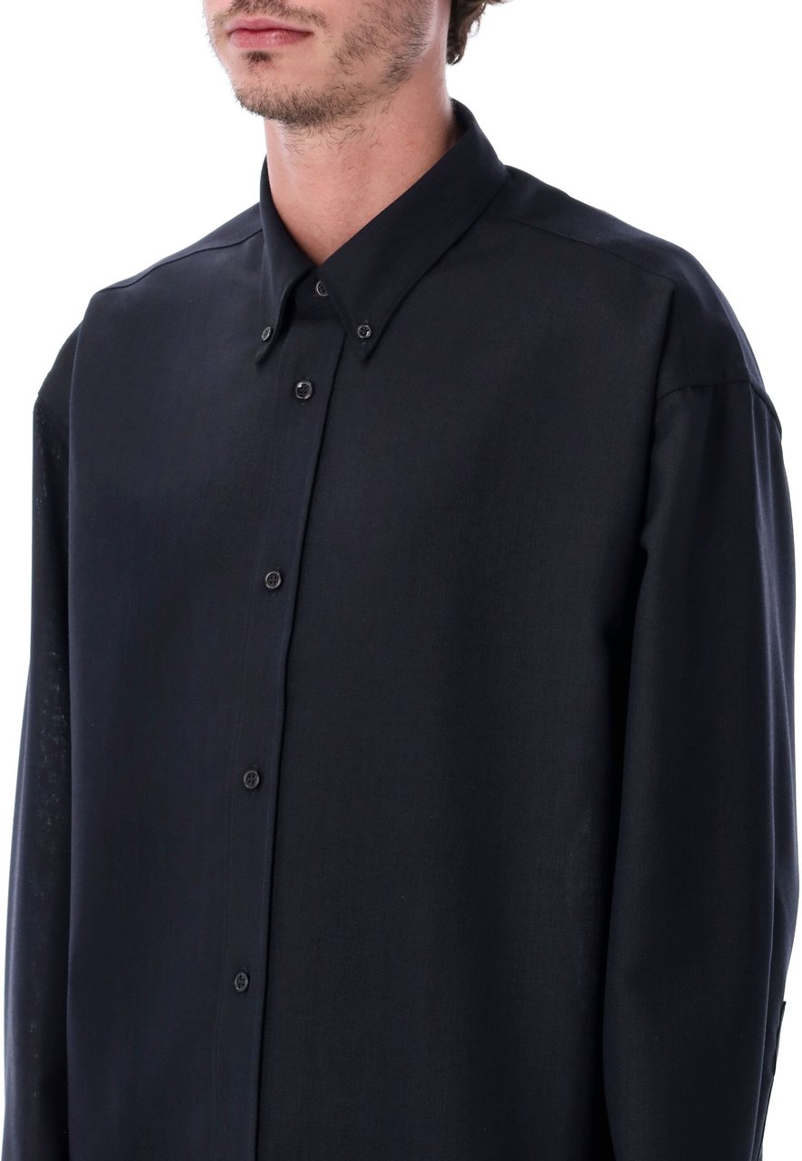 Studio Nicholson Jude Shirt Darkest Navy Blauw