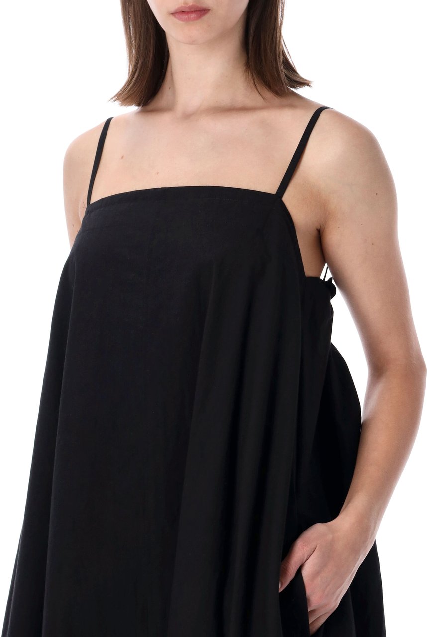 Studio Nicholson Gathered Long Dress Nero Zwart