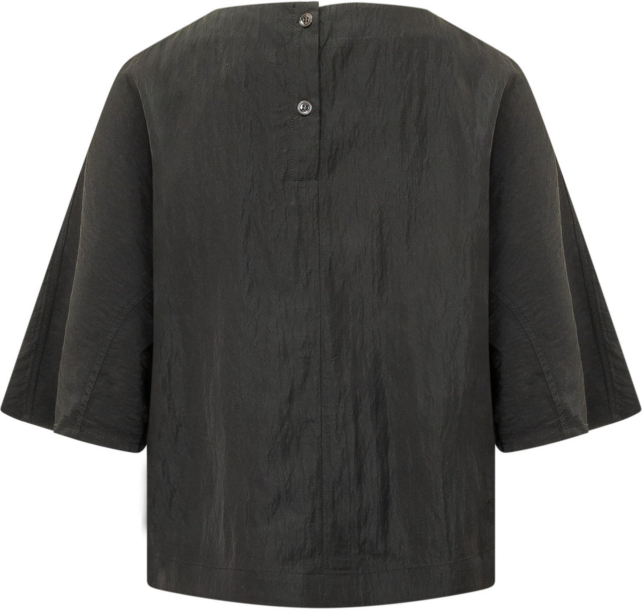 Studio Nicholson Top a Maniche Corte con Girocollo Donkergrijs