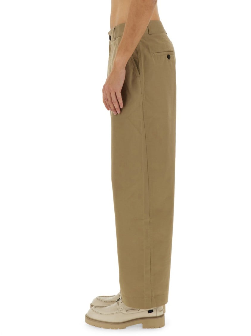 Studio Nicholson High-Waisted Slim Curved Pants Neutraal