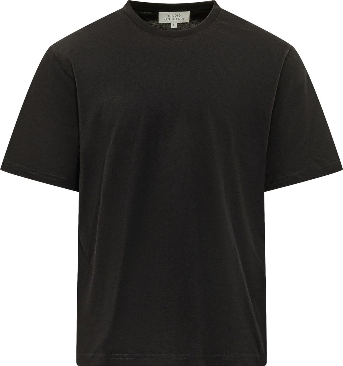 Studio Nicholson T-shirt a Maniche Corte dalla Linea Ampia Zwart