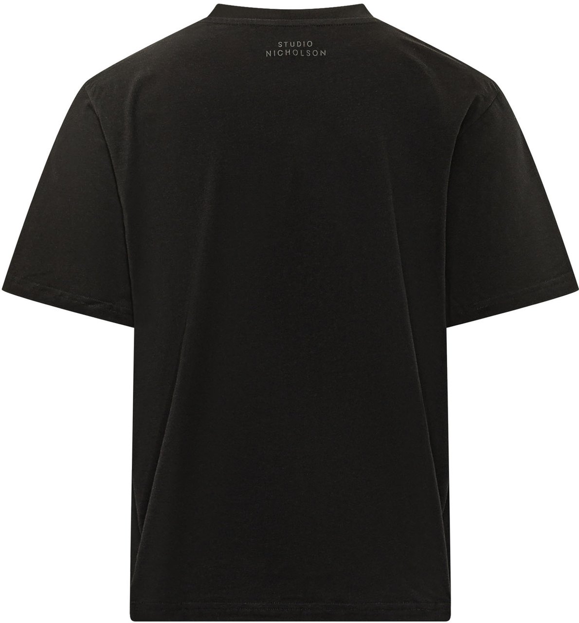 Studio Nicholson T-shirt a Maniche Corte dalla Linea Ampia Zwart