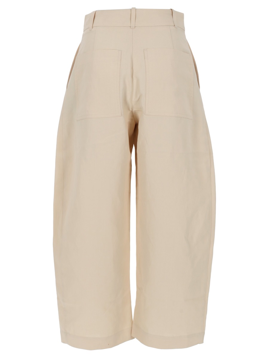 Studio Nicholson Cotton Structured Wide-Leg Pants Geel