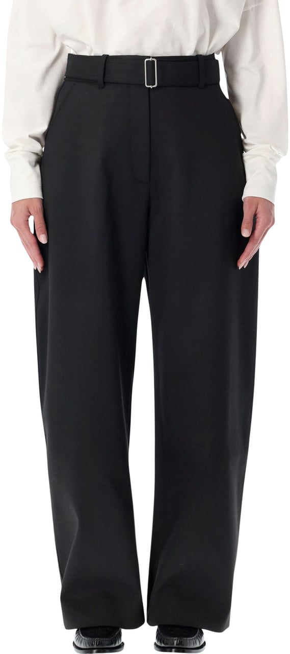 Studio Nicholson Doring Belted Pant Nero Zwart