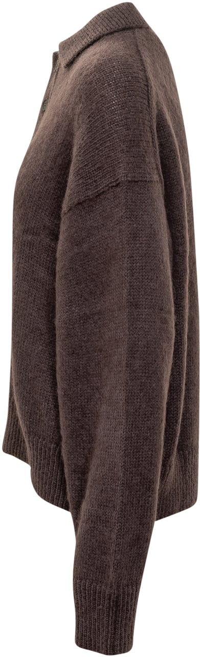 Studio Nicholson Studio Nicholson Maglione con Colletto e Bottoni Bruin
