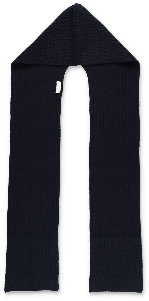 Studio Nicholson Hooded Scarf Darkest Navy Blauw