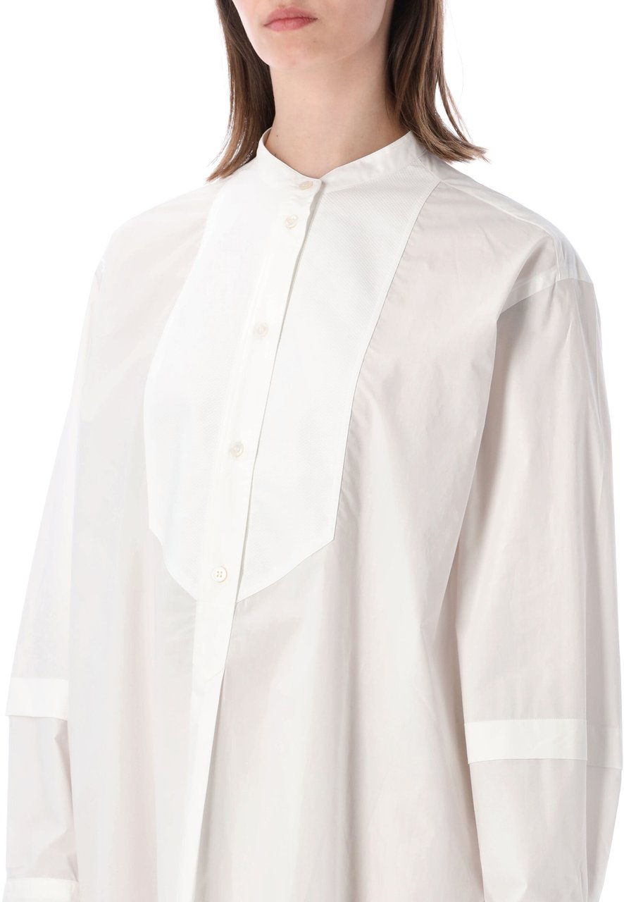 Studio Nicholson Shirt Dress Smoking Bianco Wit
