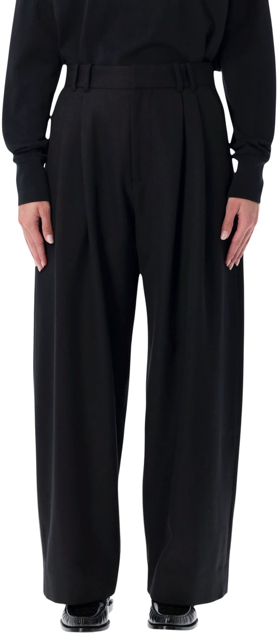 Studio Nicholson Line Double Pleat Pant Nero Zwart