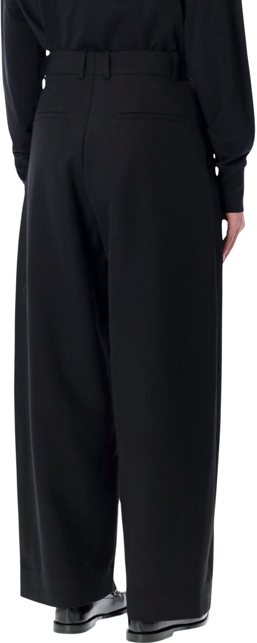 Studio Nicholson Line Double Pleat Pant Nero Zwart