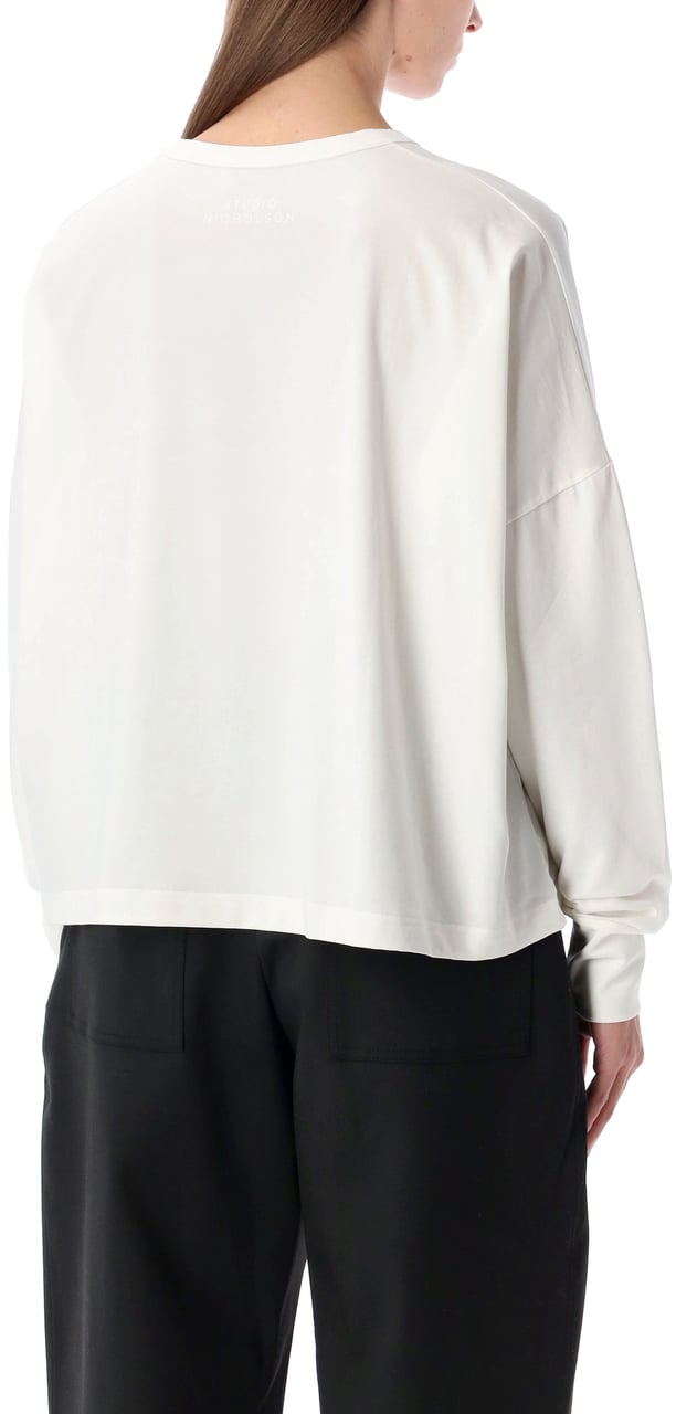 Studio Nicholson Loop Ls Tee Bianco Wit