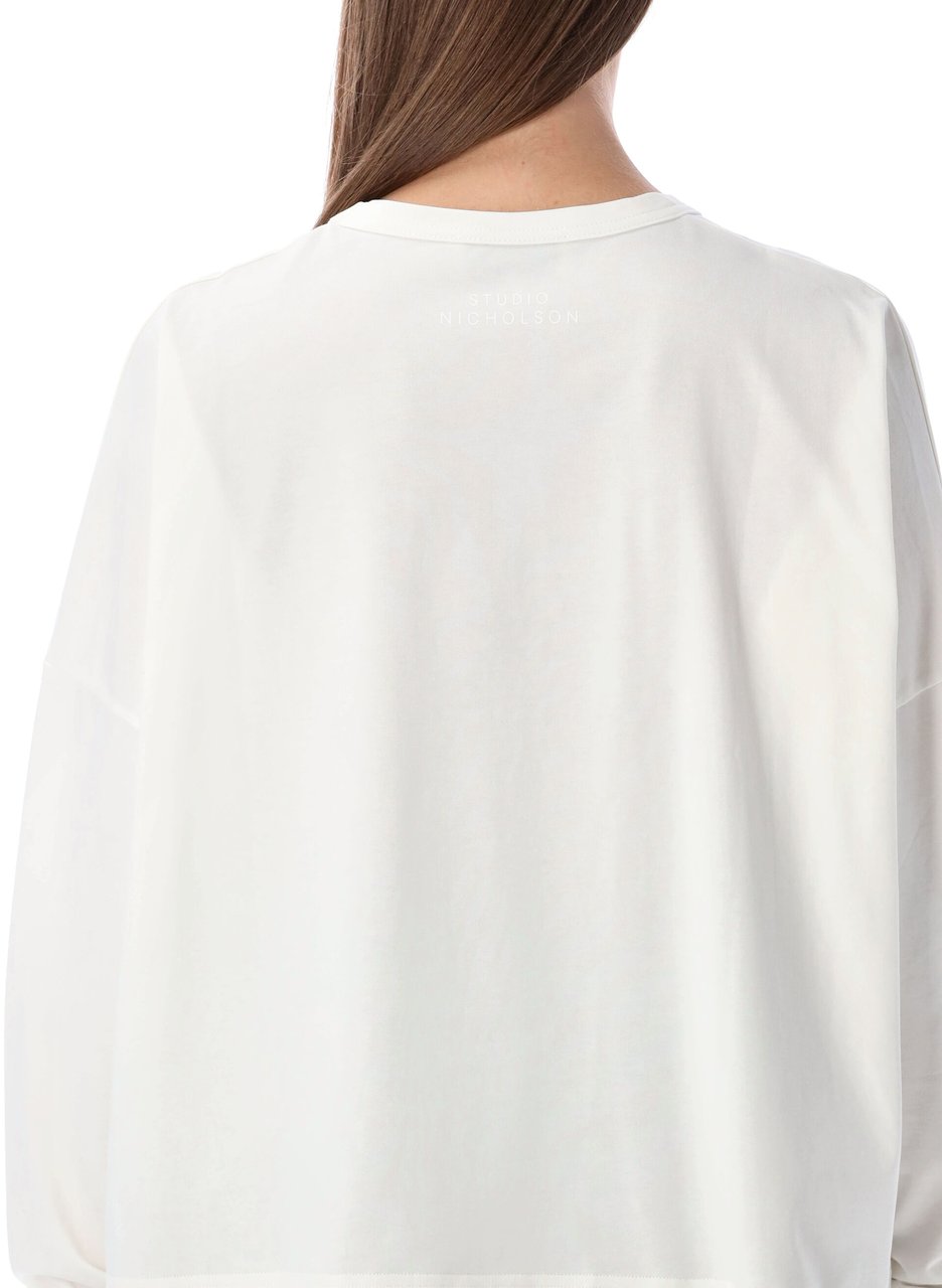 Studio Nicholson Loop Ls Tee Bianco Wit