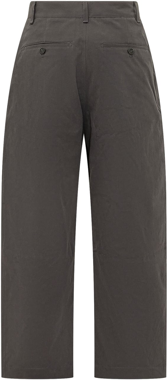 Studio Nicholson Pantaloni Curved Leg a Gamba Ampia Donkergrijs