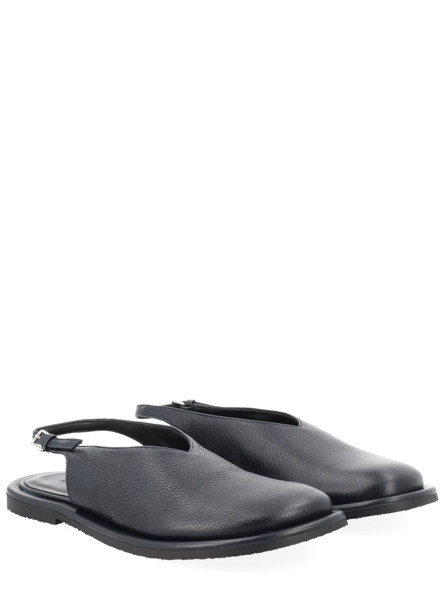 Studio Nicholson Slingback Deerskin Leather Sandals Zwart