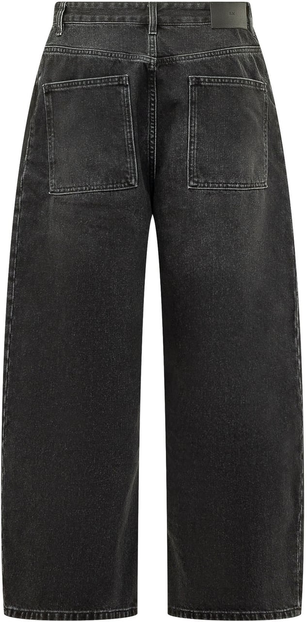 Studio Nicholson Jeans Volume a Gamba Ampia Donkergrijs