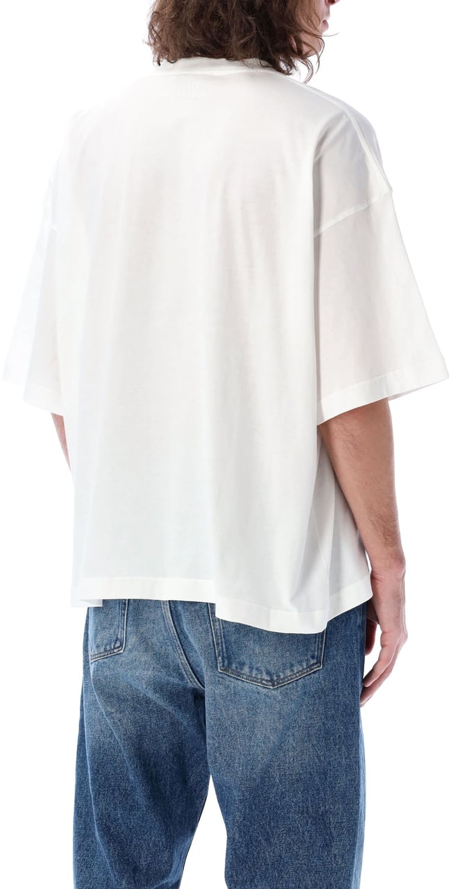 Studio Nicholson Tshirt Over Offwhite Wit