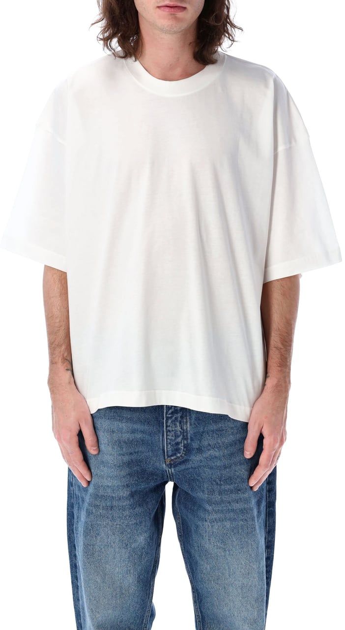 Studio Nicholson Tshirt Over Offwhite Wit