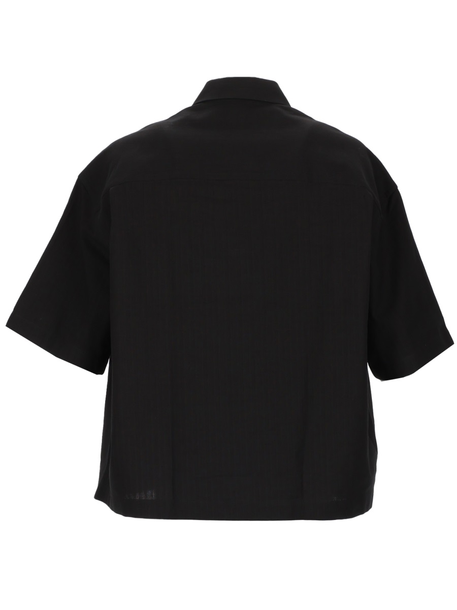 Studio Nicholson Sanko Short-Sleeved Boxy Shirt Zwart