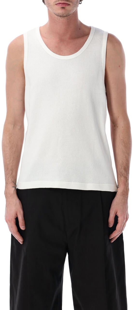 Studio Nicholson Knit Tank Parchment Wit