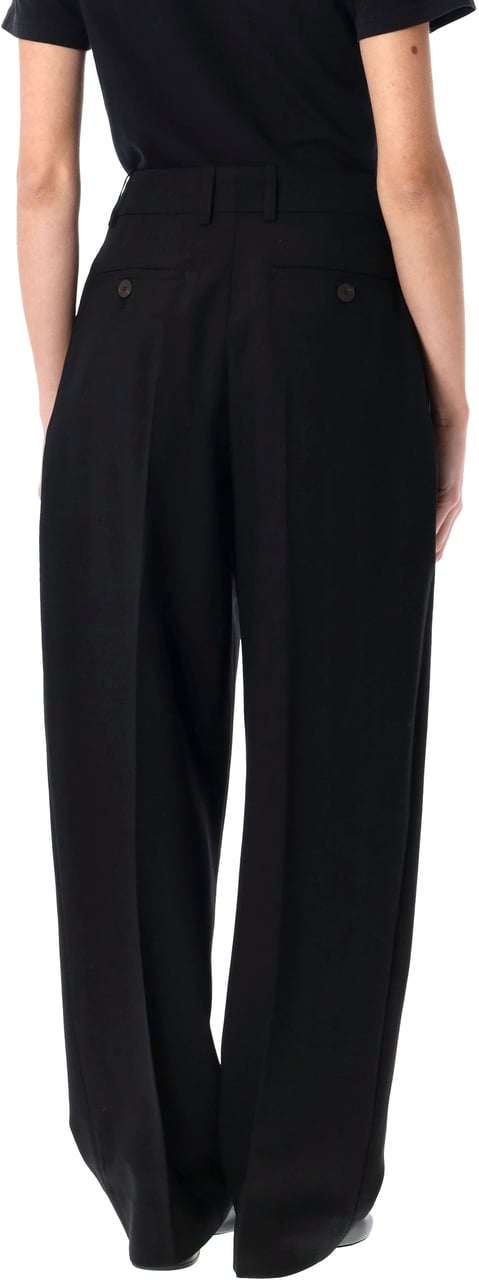 Studio Nicholson Double Pleat Pant Nero Zwart