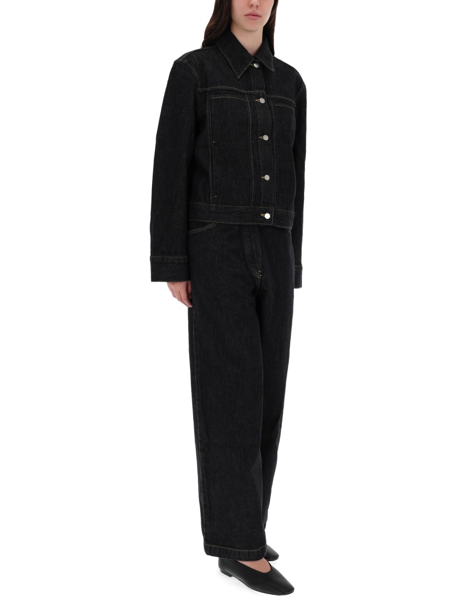 Studio Nicholson Black Tahoe Boxy Cotton Jacket Zwart