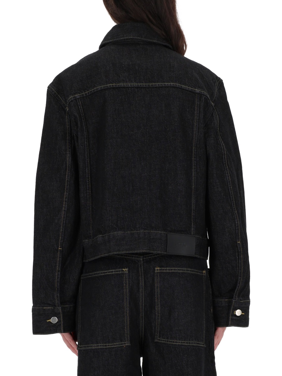 Studio Nicholson Black Tahoe Boxy Cotton Jacket Zwart