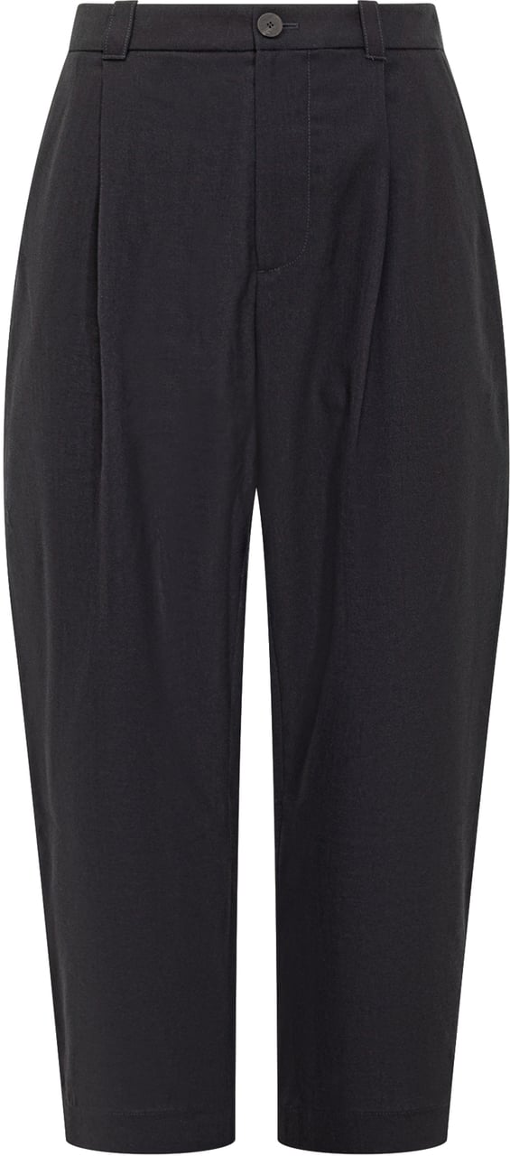 Studio Nicholson Studio Nicholson Pantaloni Neri a Gamba Ampia Blauw